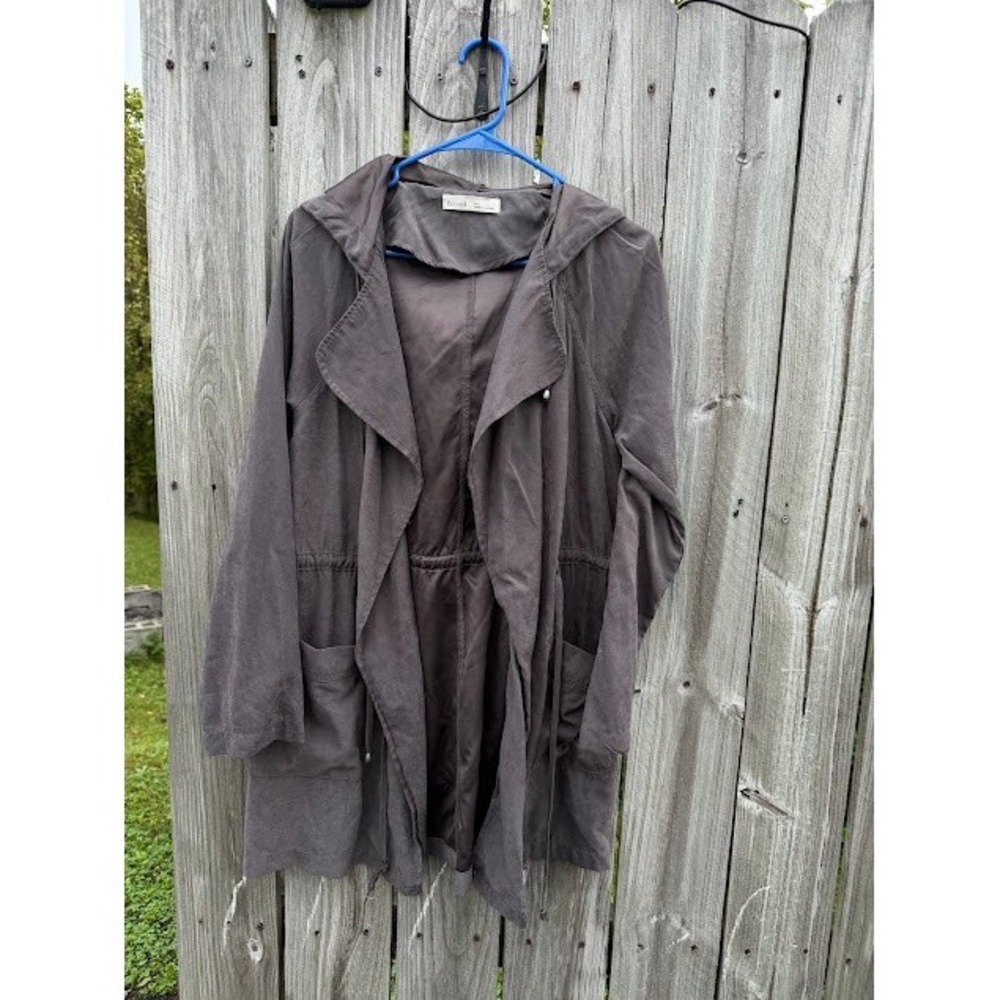 Gorpcore Minimalist Becool Utility Jacket Large Gray Draped Hooded Drawstring